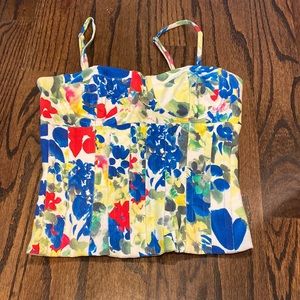 Alice and Olivia floral corset top